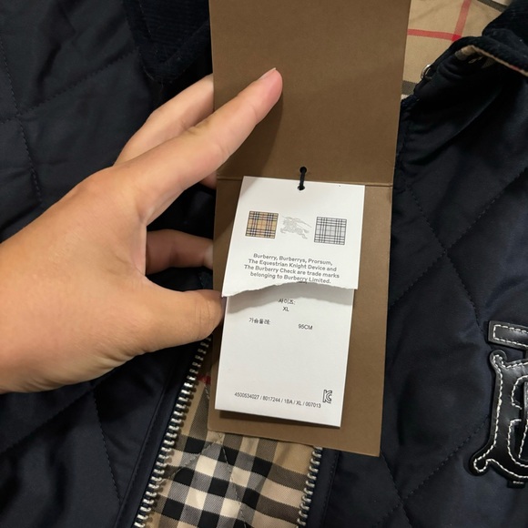 Burberry navy quilted ongar jacket XL nwt - Picture 5 of 10